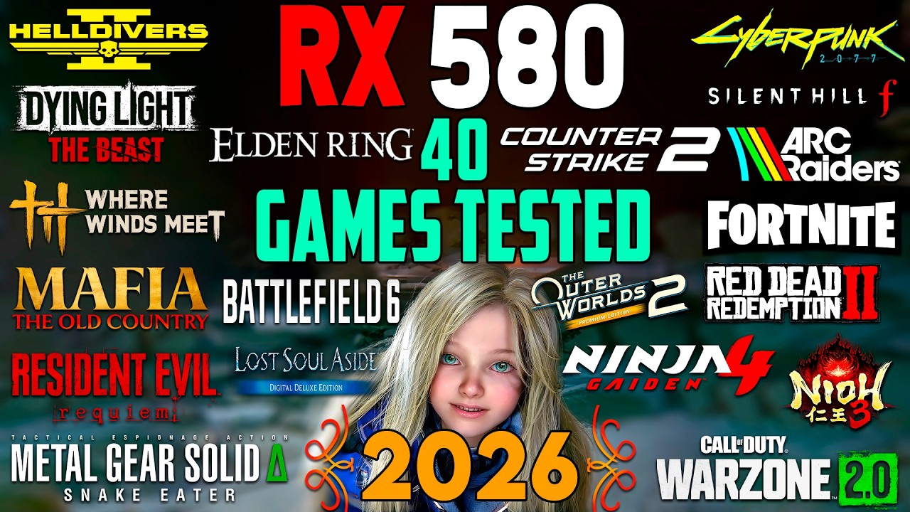 RX 580 8GB 2048SP Tested in 40 Games (2026) | Gaming Benchmark