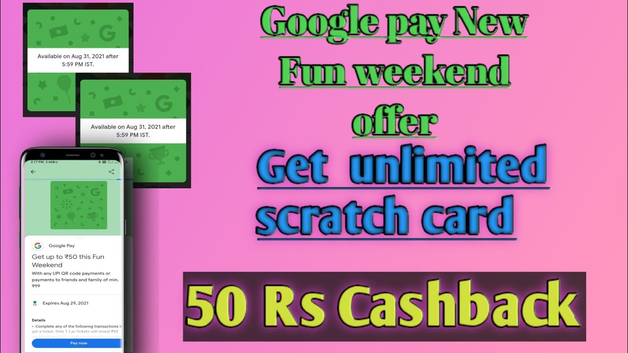 Google Pay New Offer Get 5 Scratch Card & Win up to₹250 Cashback.