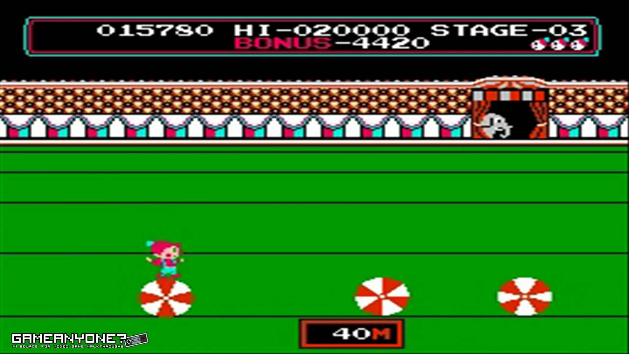 [Old] Circus Charlie (NES Version) - All Stages Completed