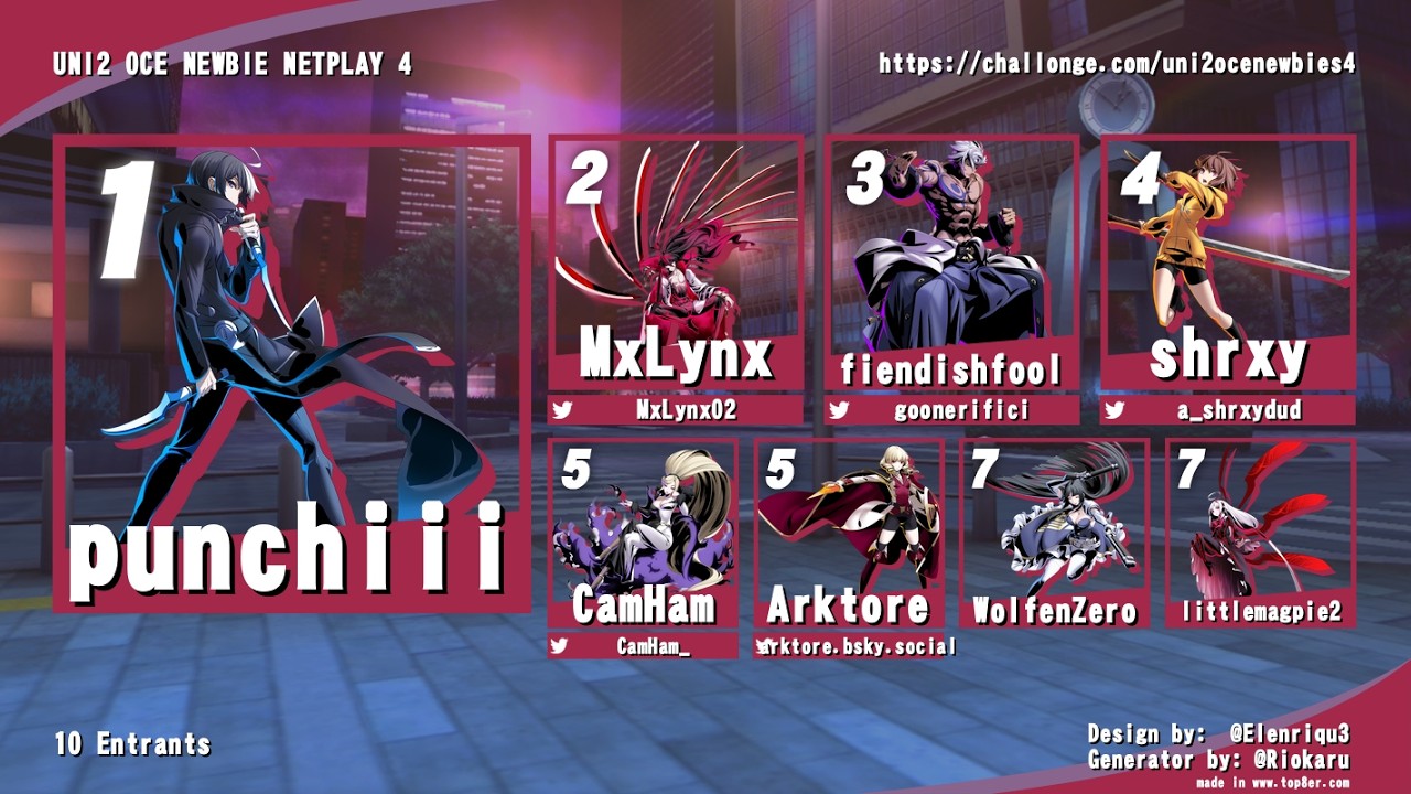 UNI2 OCE Newbie Netplay Bracket 16/02/2026