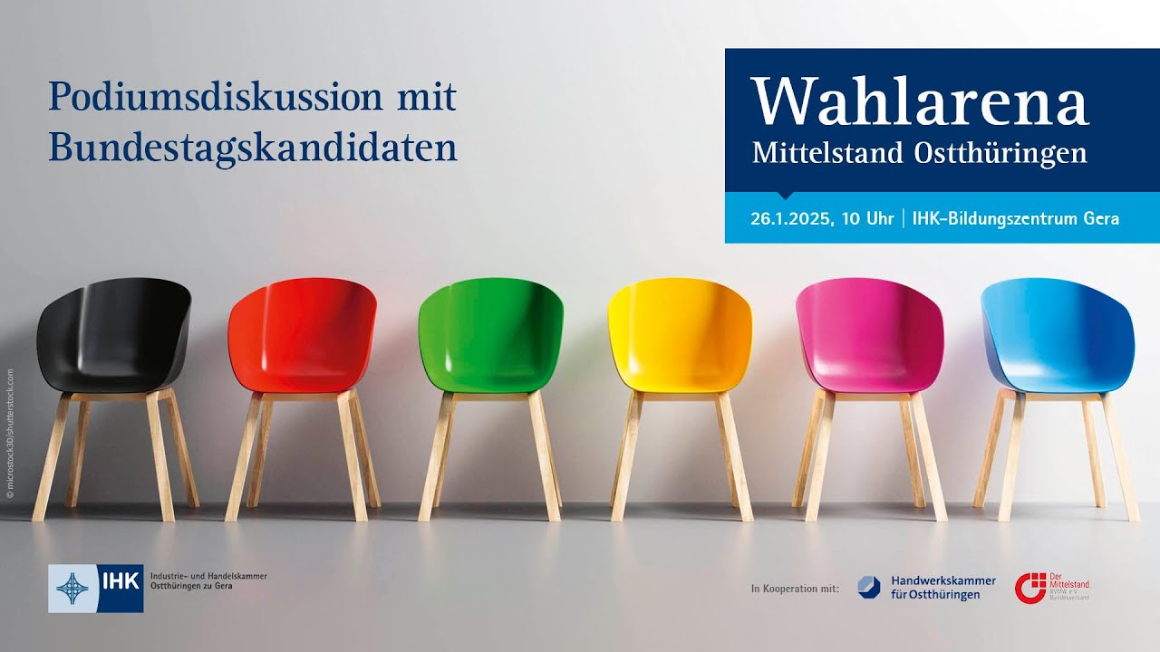Live-Mittschnitt "Wahlarena Mittelstand Ostthüringen" vom 26.1.2025 | Bundestagswahl 2025