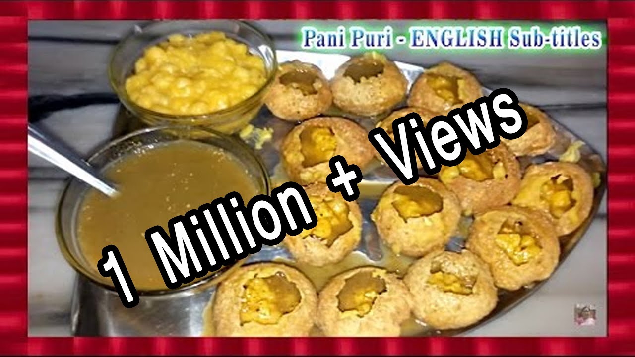 Pani Puri Recipe | with English Sub-titles | Mouth Watering | Healthier way of enjoying at Home