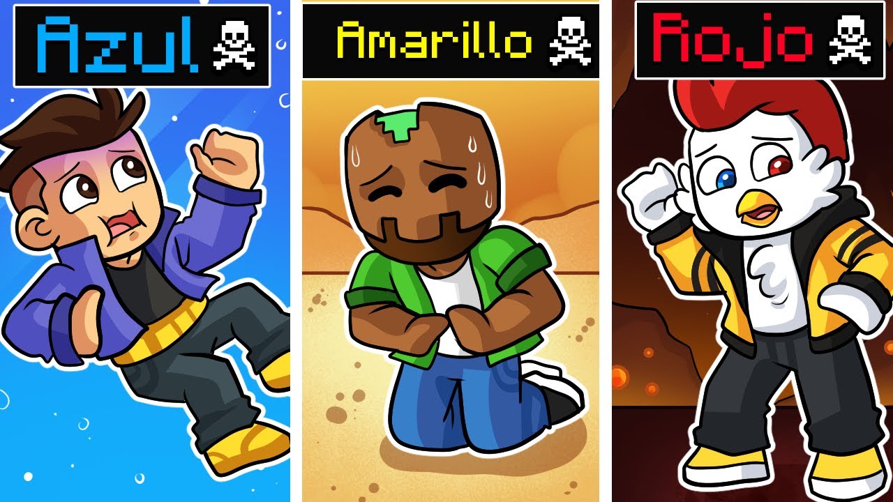 PASO MINECRAFT pero LOS COLORES nos MATAN 🟦🟨🟥 TROLARDY y LOS COMPAS