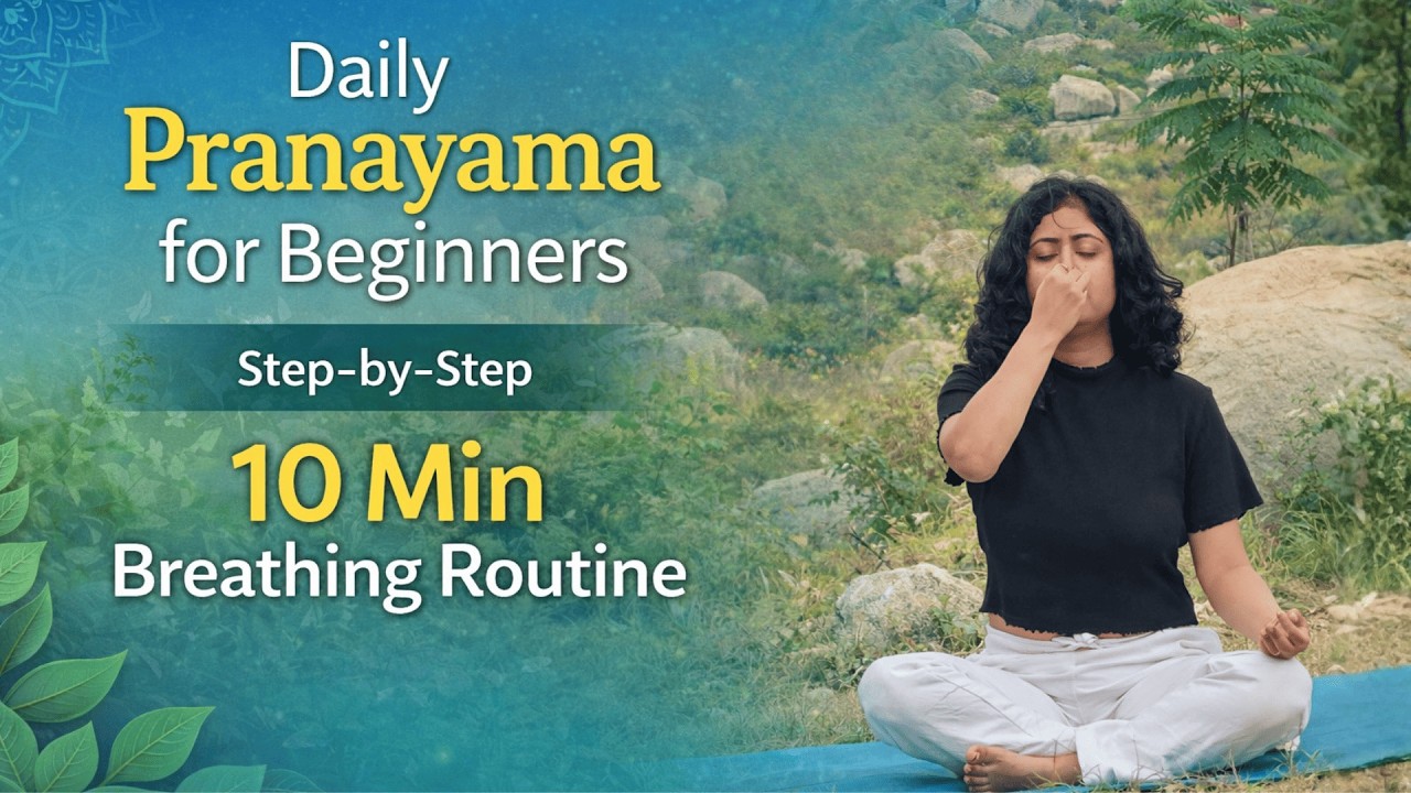 Daily Pranayama Routine for Stress Relief (10 Min) | Beginner Yoga Breathing Practice