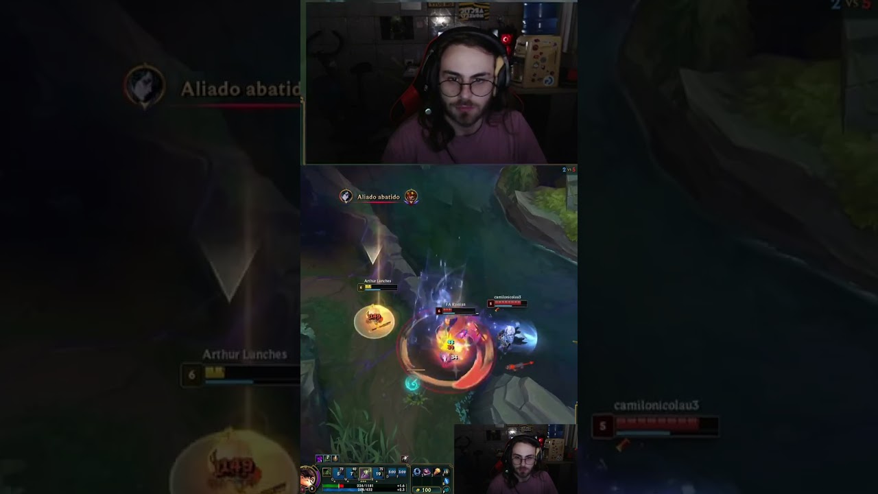 ARTHURLANCHES SOLANDO 1X3 O JAX #lol #teemo #skills #twitch #clipstwitch #cortes #shorts