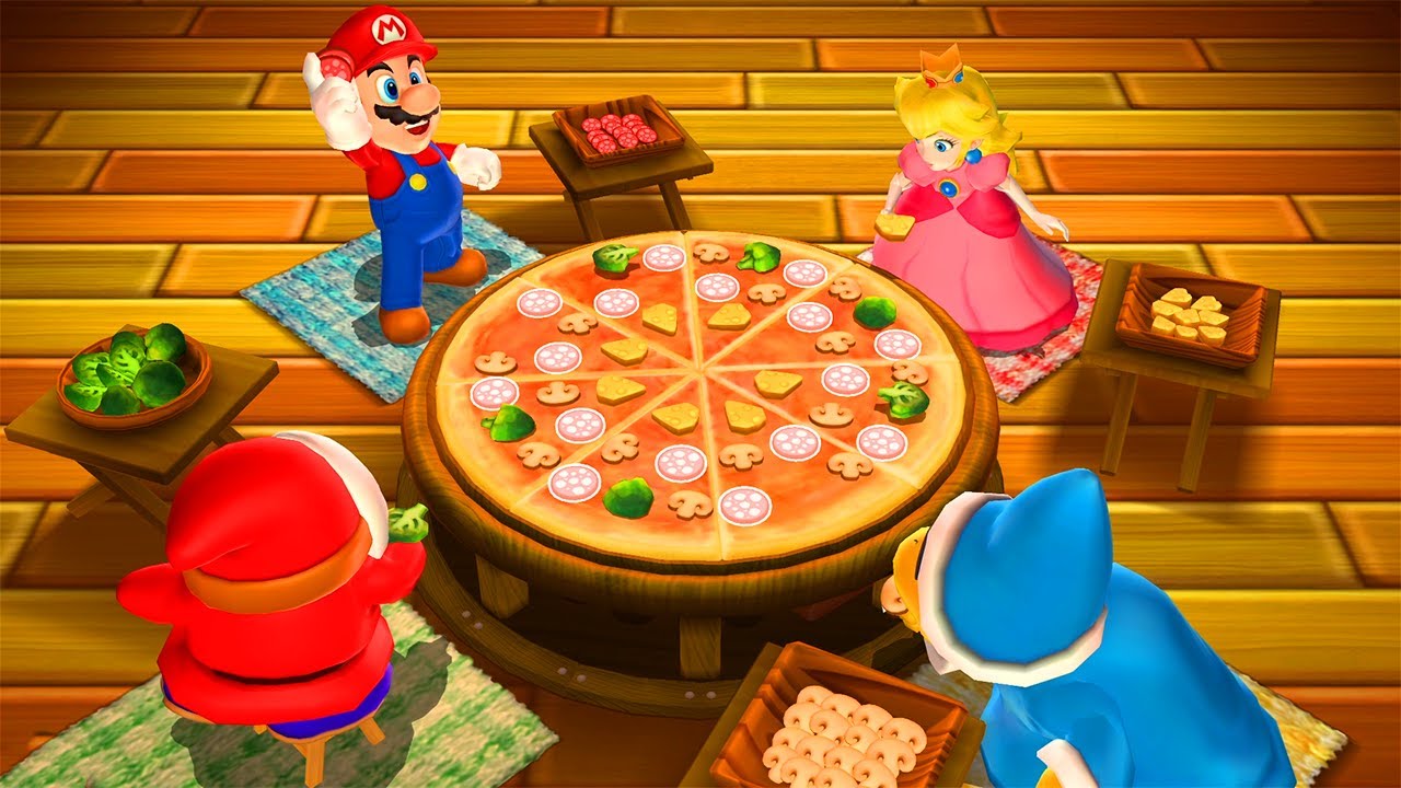 Mario Party 9 Minigames - Mario vs Peach vs Shy Guy vs Kamek