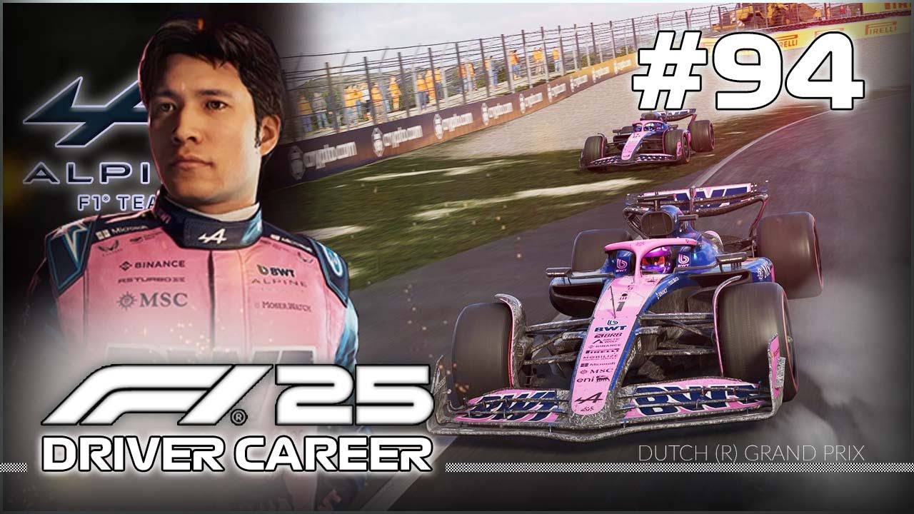 Гасли вылетел с трассы! (Режим карьеры пилота F1 25 - Гран-при Нидерландов (R) - Геймплей с контр...