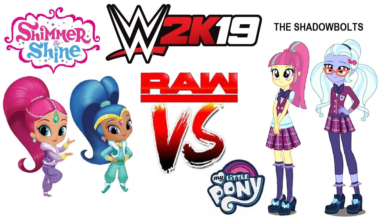 WWE 2k19 Shimmer y Shine vs The Shadowbolts - Tag Team