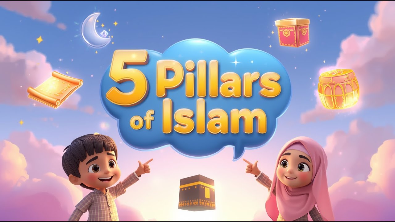 5 Pillars of Islam Explained for Kids 🌙 | Beautiful Islamic Learning