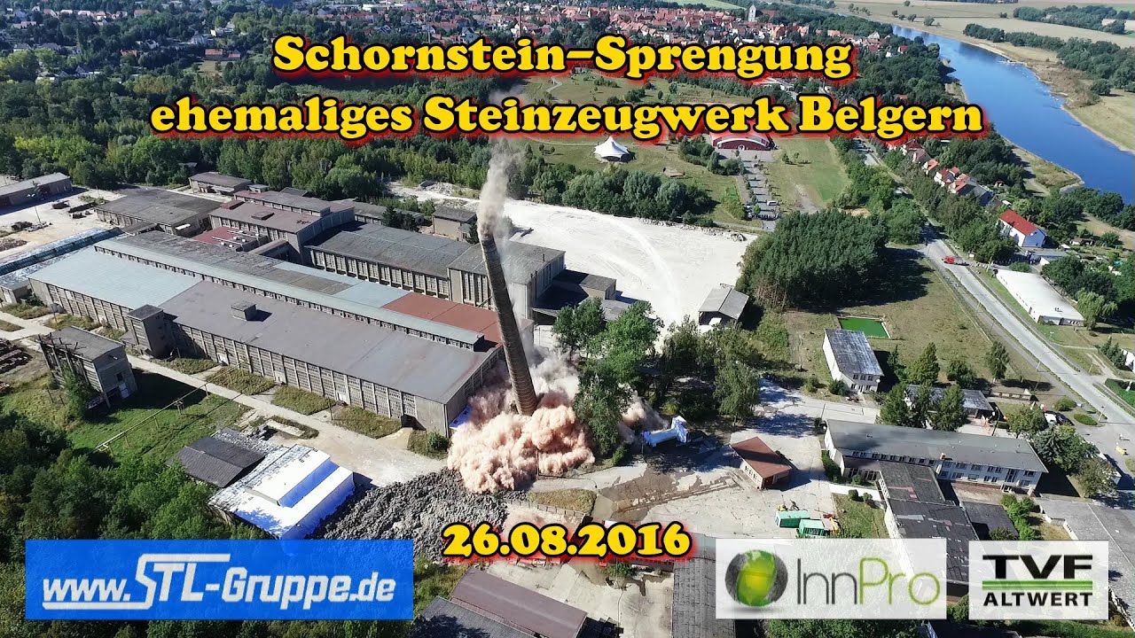 Schornsteinsprengung Belgern 26.08.2016