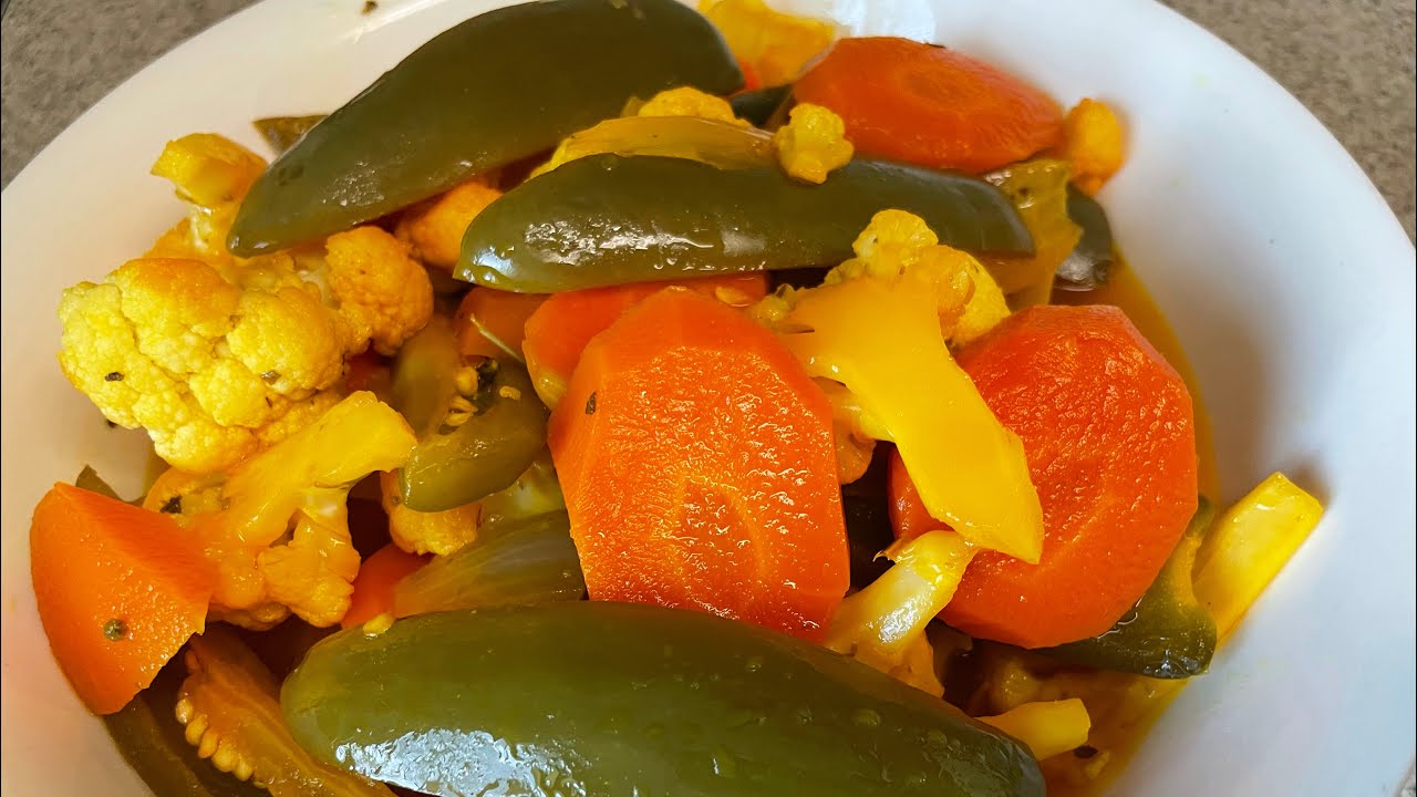 Vegetales en escabeche receta 🥦🌶🥕🧅🧄🫑#escabeche  #vegetalesenescabeche #vegetalesencurtidos