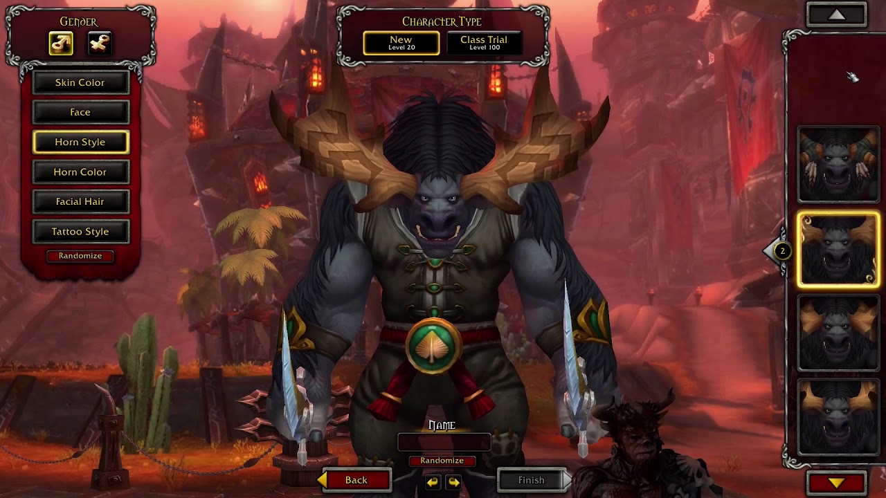 Battle for Azeroth Horde Allied Races Character Creation | World of Warcraft (WOW) BFA 8.0