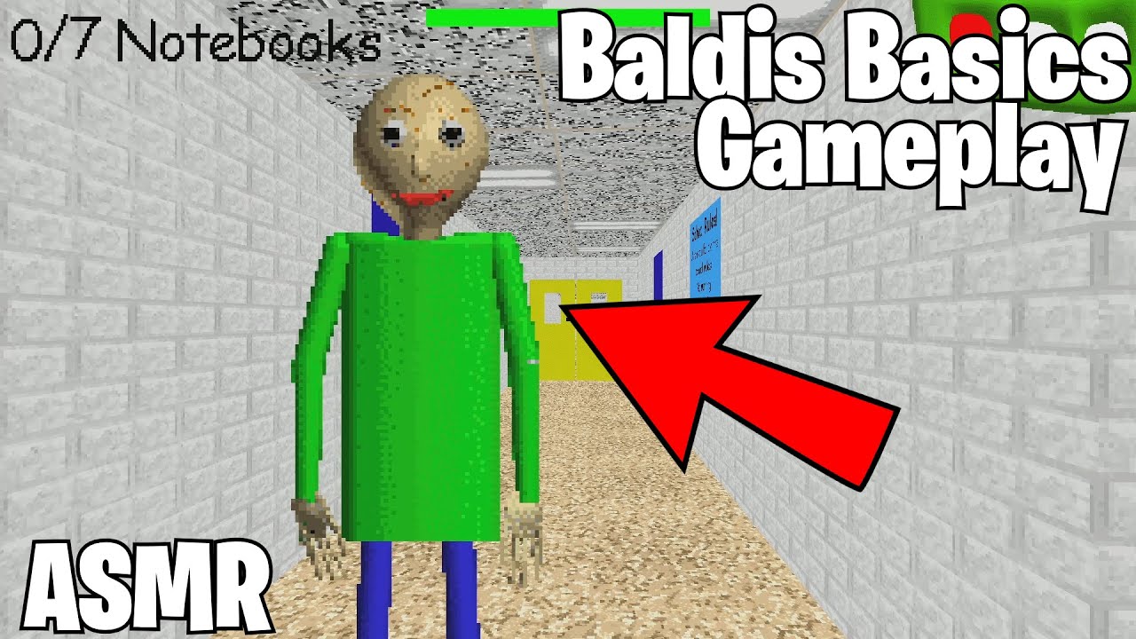 ASMR | First Time Playing Baldis Basics In 2024 | ASMR Gum Chewing & Keyboard Sounds