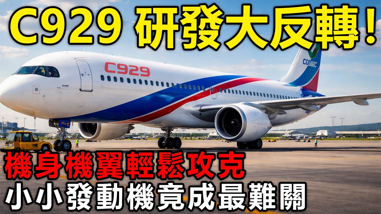 C929研發大反轉！機身機翼輕鬆攻克，小小發動機竟成最難關。