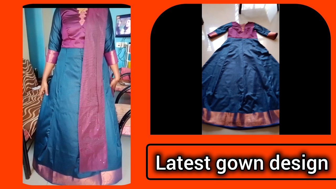 Latest silk saree gown ideas
