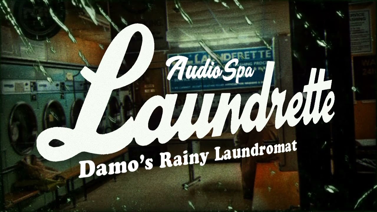 Rainy Launderette Sleep Sounds | Laundromat Ambient Noise with Gentle Rain 8 Hour