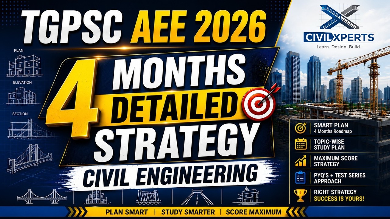 TGPSC AEE 2026 | 4 Months Detailed Strategy for Civil Engineering | Complete Study Plan + Test Se...