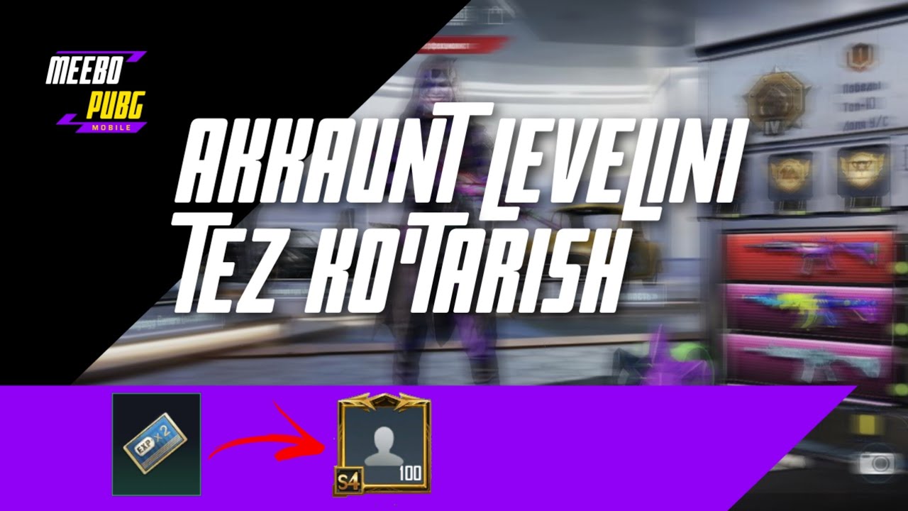 🔺 PUBG MOBILE AKKAUNT LEVELINI TEZ KO'TARISH // PUBG MOBILE SIRLARI 🤫