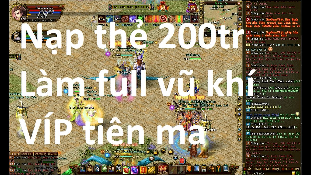 [GameViệt] - Nạp 200 củ - l&agrave;m FULL VŨ KH&Iacute; V&Iacute;P NHẤT TI&Ecirc;N MA