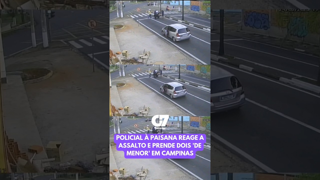 POLICIAL À PAISANA REAGE A ASSALTO E PRENDE DOIS 'DE MENOR' EM CAMPINAS #urgente #exclusivo