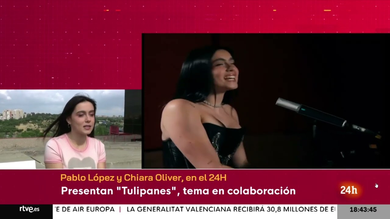 Chiara Oliver en el 24h de rtve con Pablo López