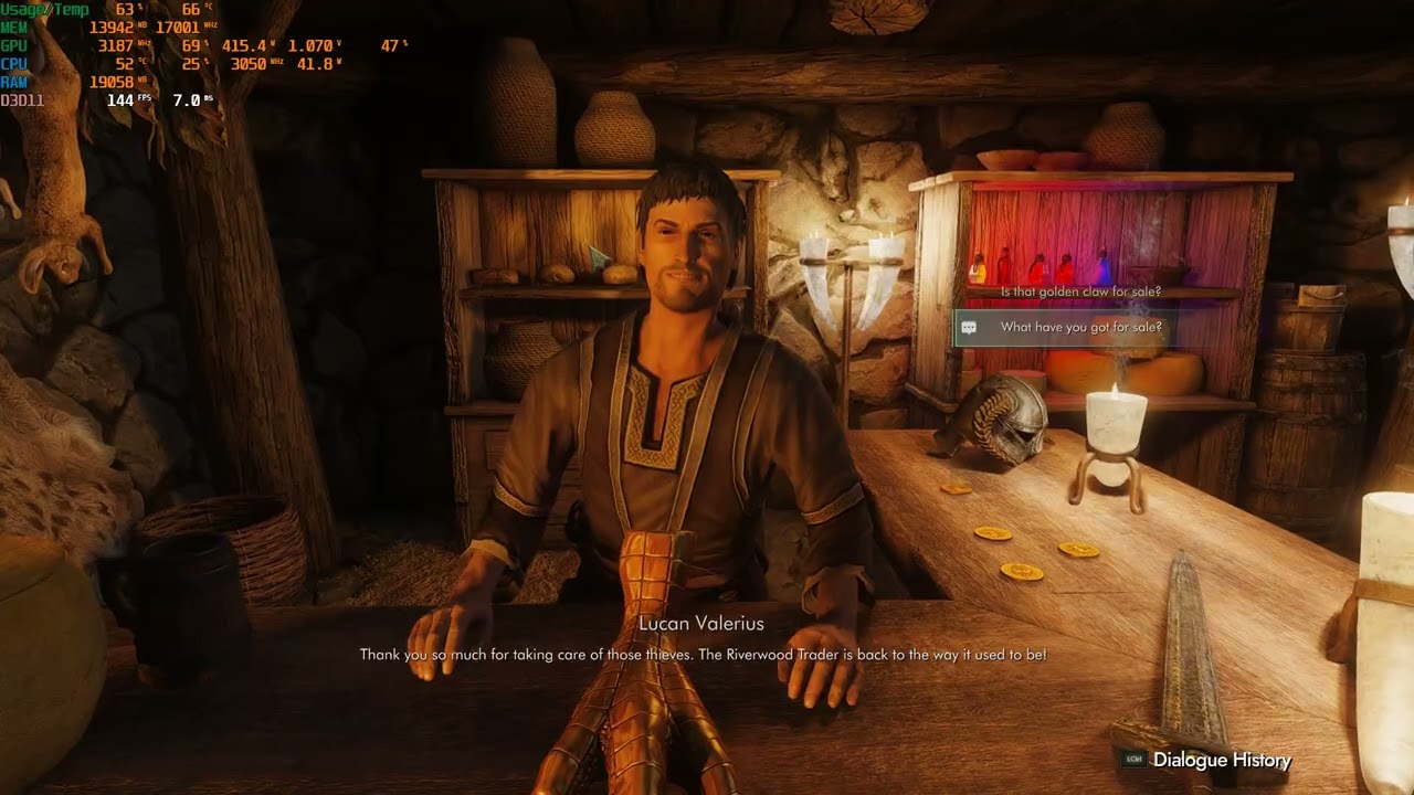 RTX 5090 The Elder Scrolls V  Skyrim 200GB mods/Eldergleem 1440p native DLAA