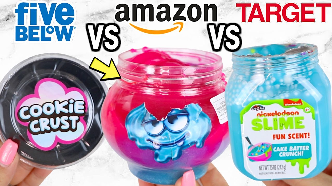 NEW Amazon VS Five Below VS Target Slime Review!