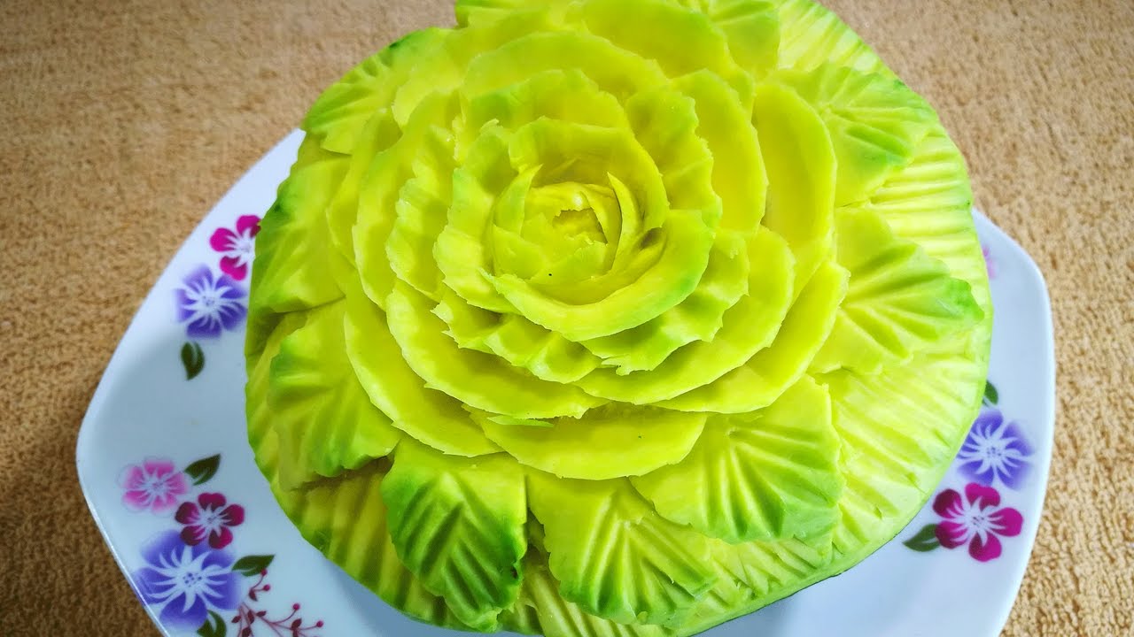 Vegetable Art in Flower - Pumpkin Carving & Design Rose