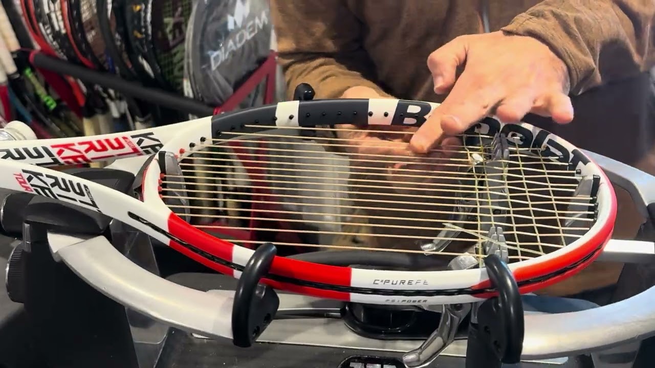 How to re-string Babolat Pure Strike Tour tennis racquet