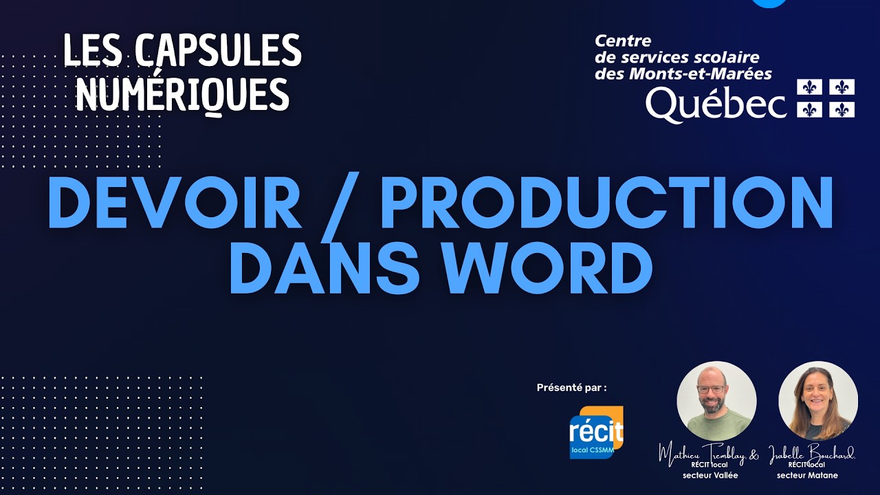 Comment compléter un devoir : dans WORD