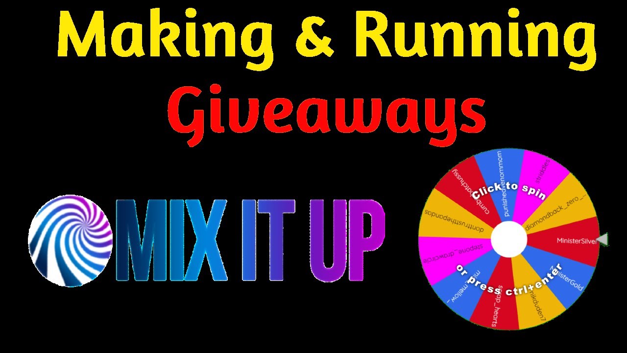Mix It Up: Setting up and Running a Giveaway