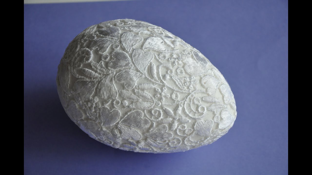Jak zrobić pisankę z koronki na styropianowym jajku DIY Egg craft