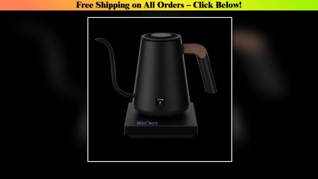 Timemore Fish Pro X 900ml Competition Temperature Control Pot Stainless Steel Electric Hand