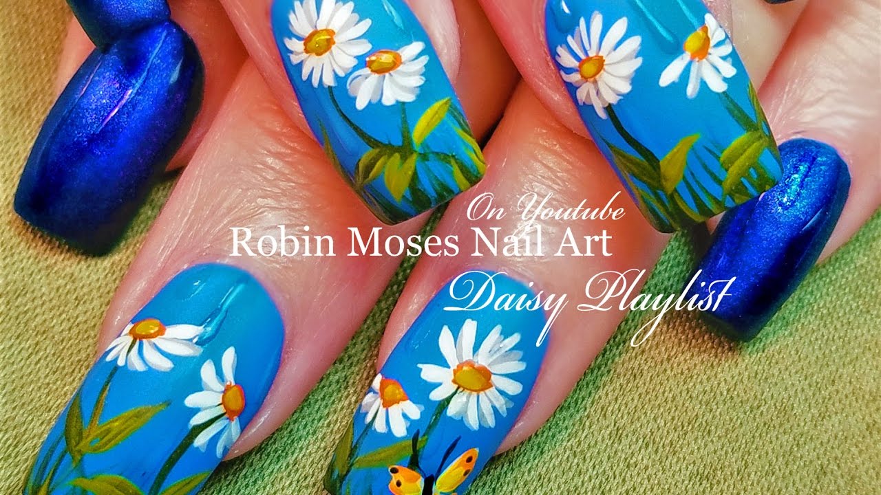 April Shower Nails! | Rain drop Spring Daisy Nail Art Design Tutorial
