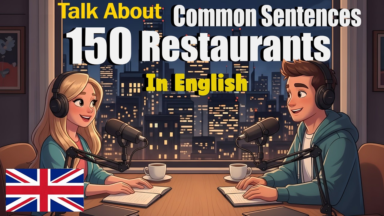 150 Sentences & Phrases for Restaurants & Ordering Food English | Easy English Conversation Practice