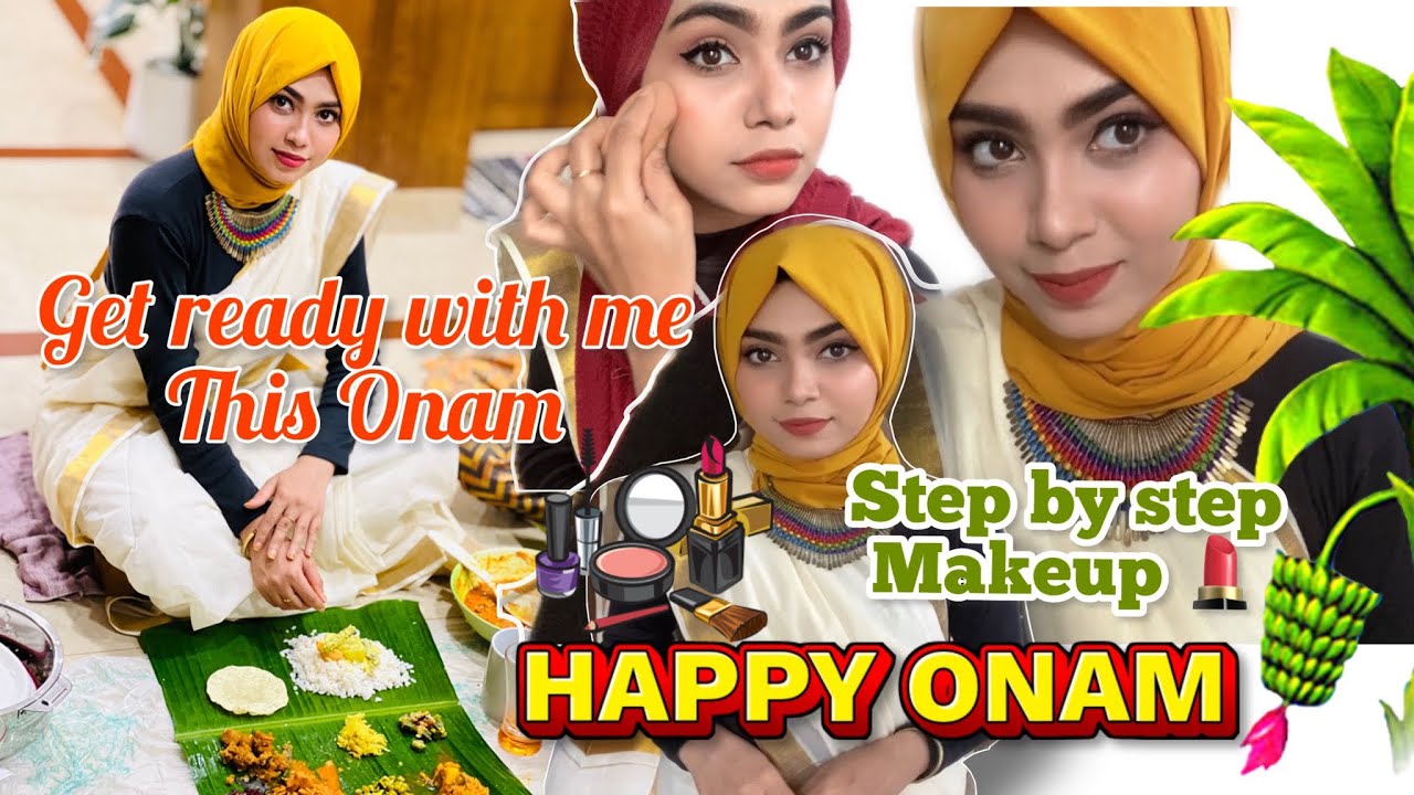 Get ready with me | Onam makeup look | chitchat Onam makeup |  Onam 💕| #onammakeuplook