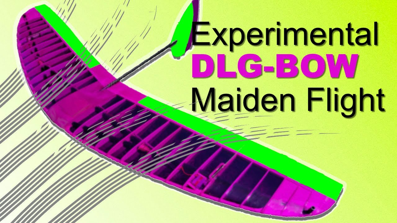 DLG-Bow maiden flight - Experimental flying wing rc plane for discus launch