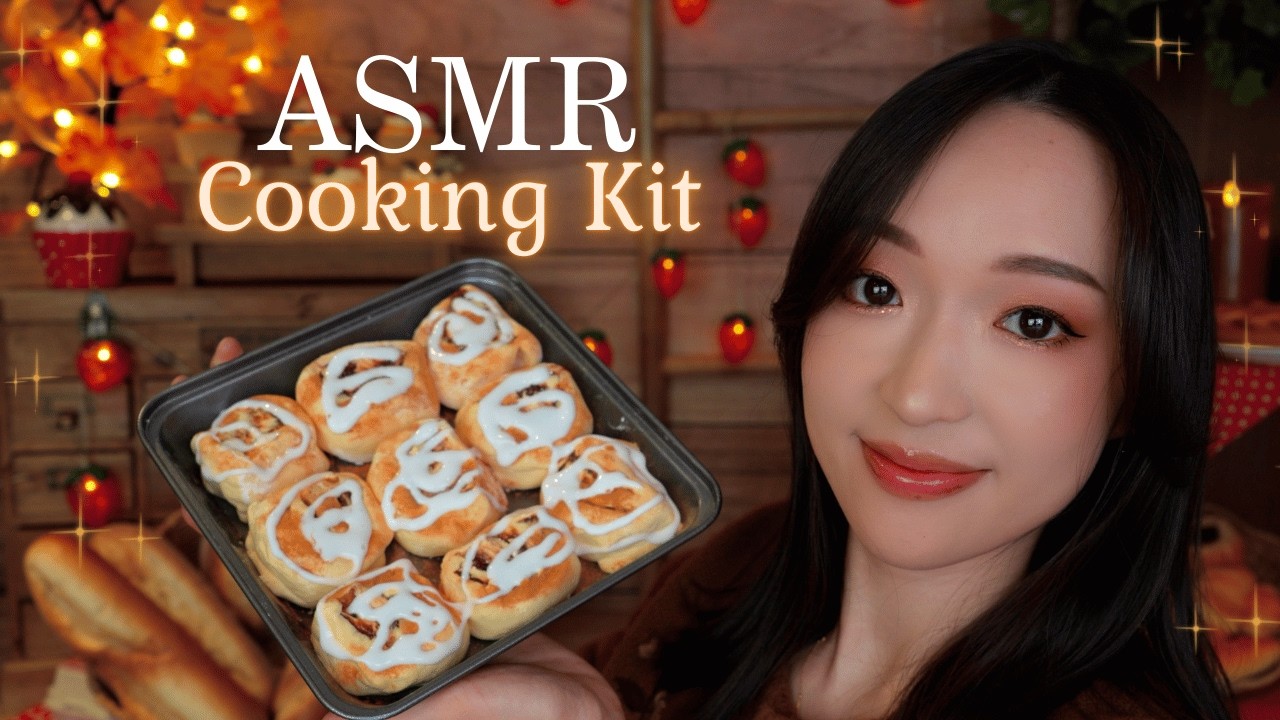 ASMR COOKING KIT 🥯 On prépare des roulés à la cannelle 100% slime 😍👩🏻‍🍳🧈