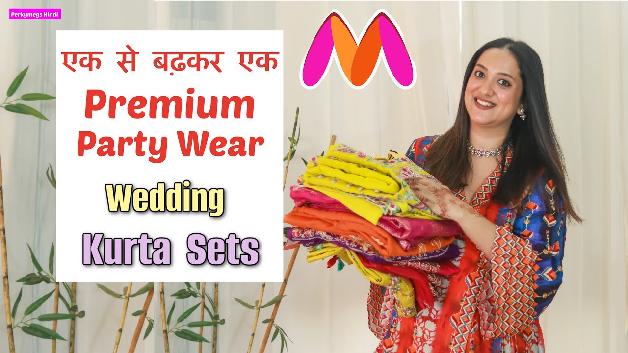Myntra Premium Party Wear/ Wedding Kurta Sets Haul | Indian Wedding Guest Suits | Perkymegs Hindi