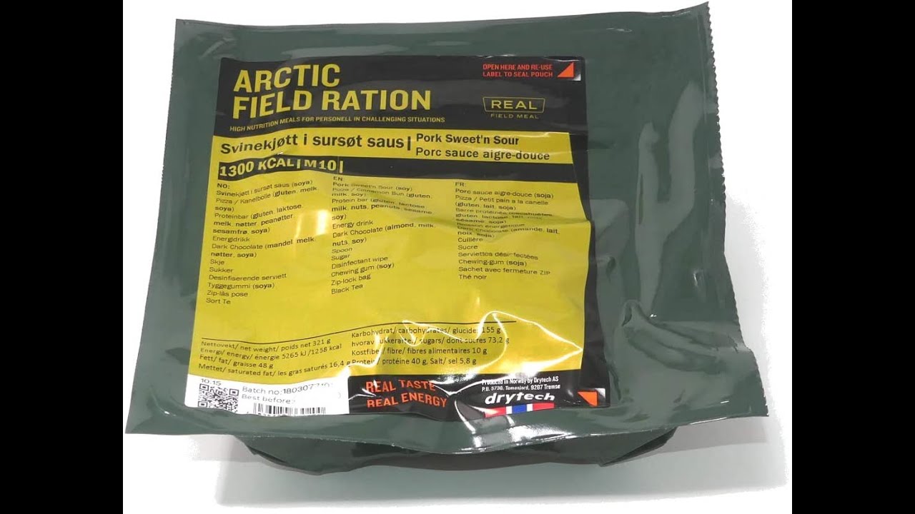 Ration ARCTIC FIELD de l'armée Norvégienne