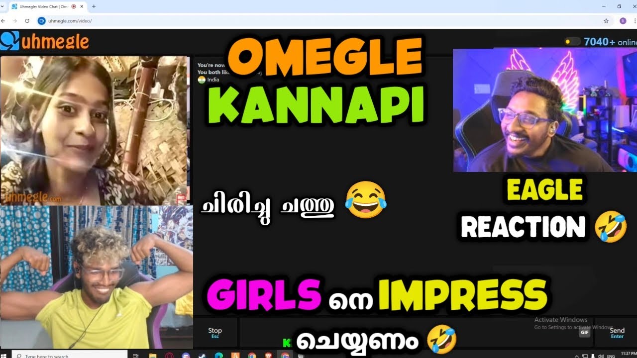 GIRLS നെ IMPRESS ചെയ്യണം 🤣EGO WAR 👀 EAGLE REACTION 🤣OMEGLE KANNAPI ചിരിച്ചു ചത്തു