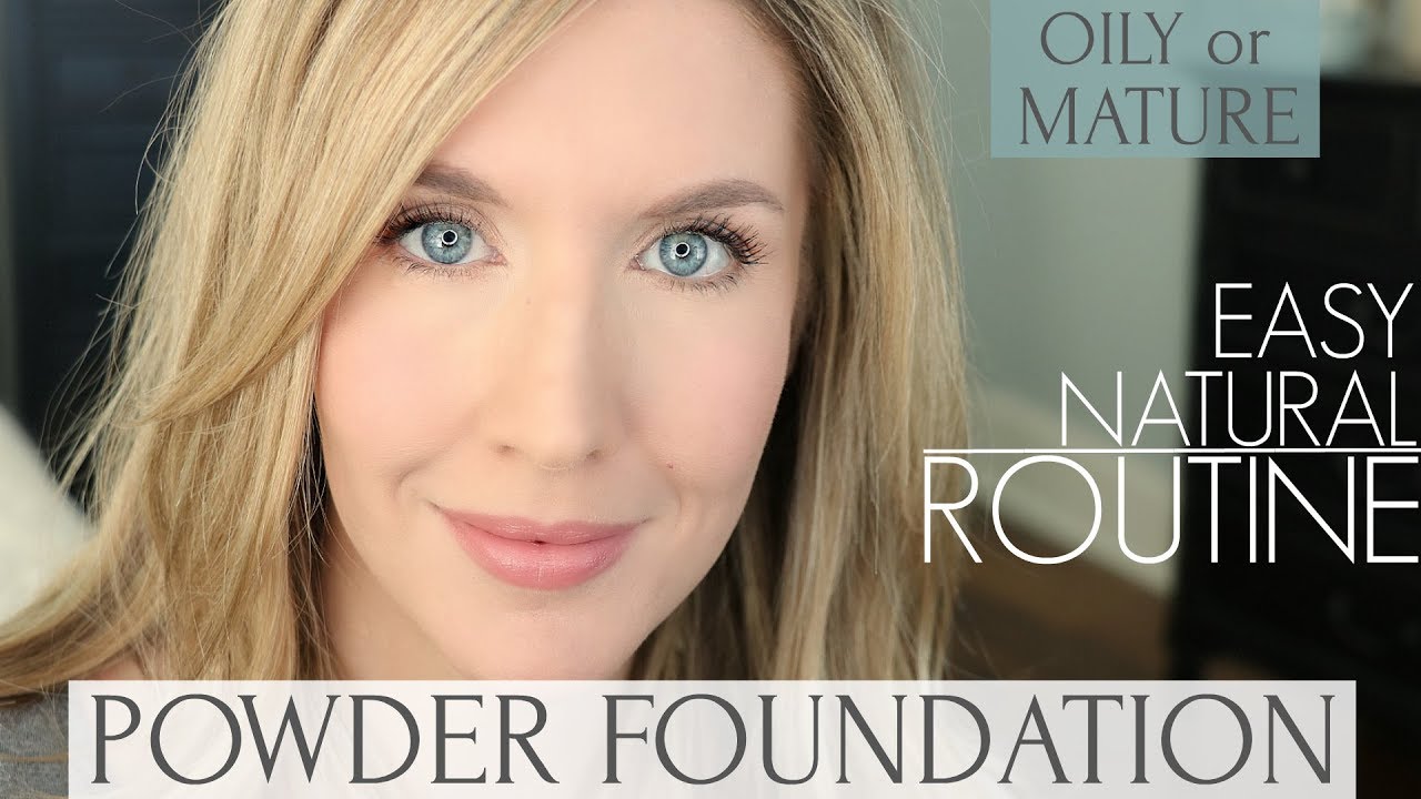 How to Apply POWDER FOUNDATION Without Looking Cakey | Powder Foundation Routine for Oily Skin