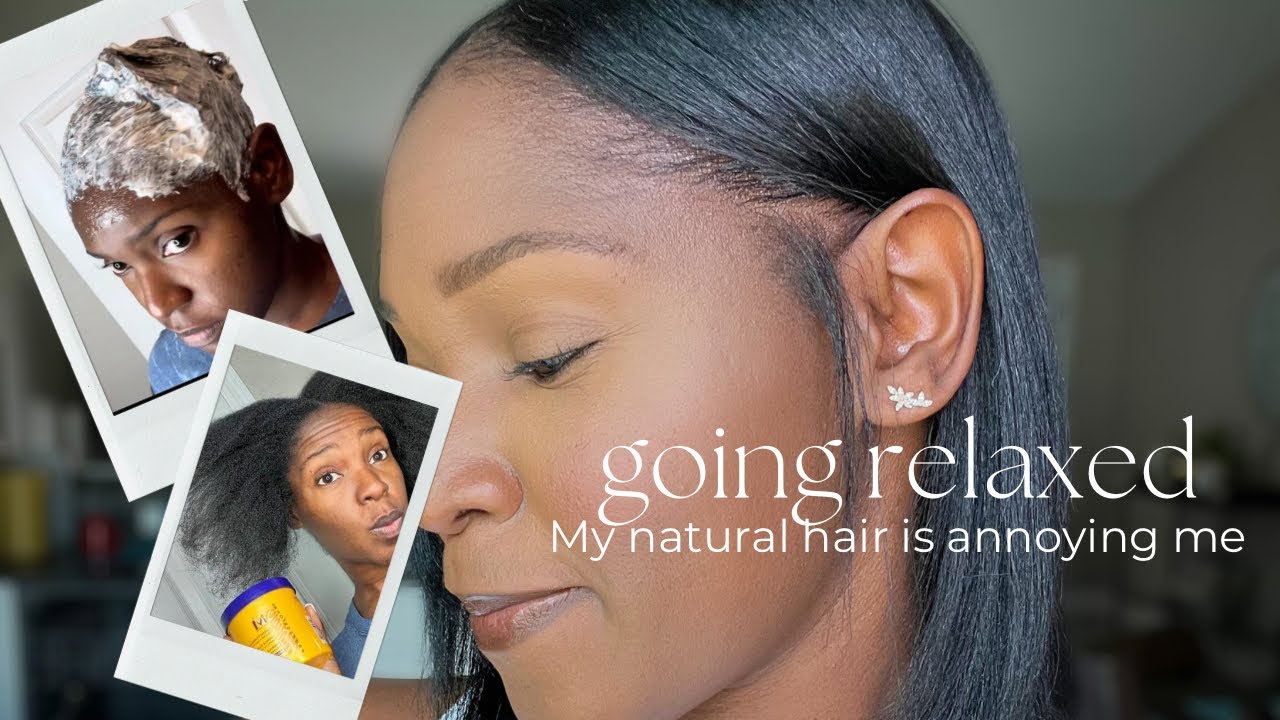 I RELAXED MY NATURAL HAIR AFTER 13 YEARS!😱 #relaxer #virginhair #naturalhair #relaxingnaturalhair