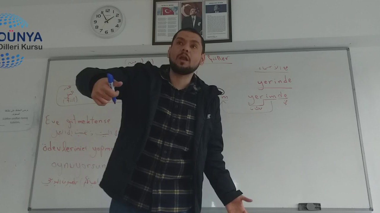 شرح قاعدة (بدلا من) باللغة التركية (mAktAnsA) & (yerinde). المستوى B1، كتاب اسطنبول.