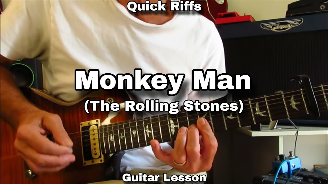 Quick Riffs - MONKEY MAN - The Rolling Stones. Guitar Lesson.