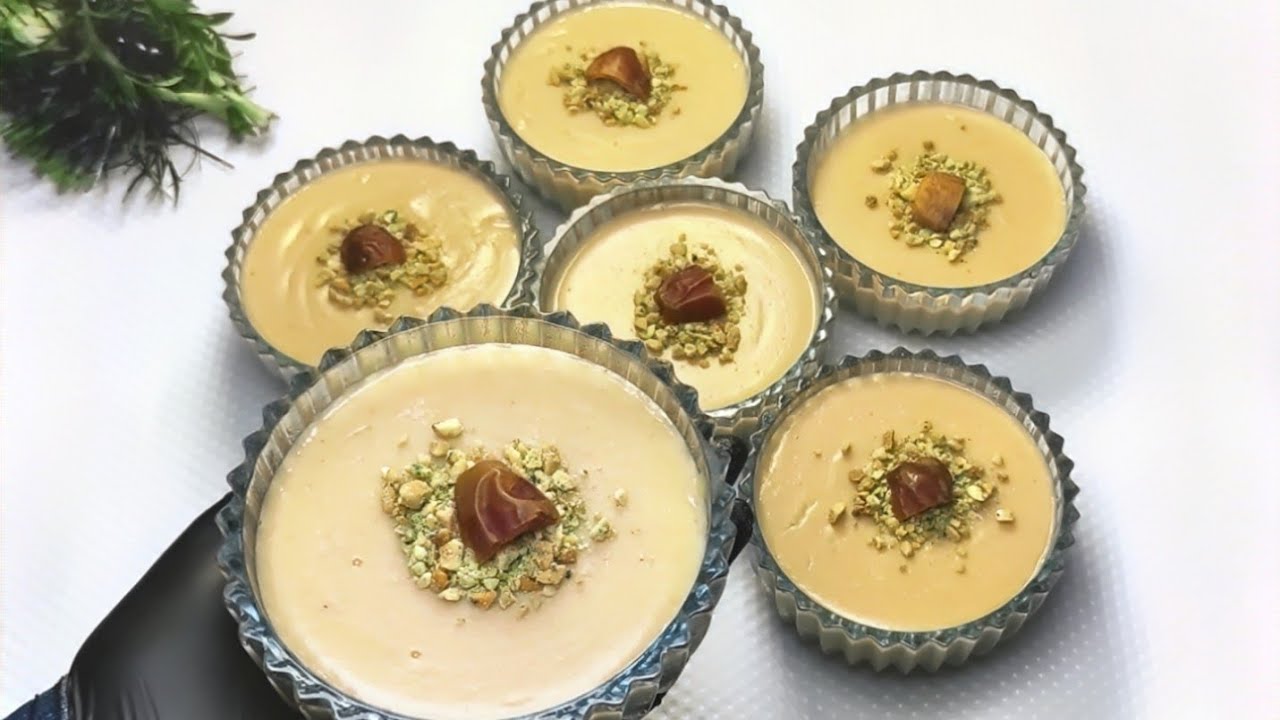 طريقة عمل مهلبيه التمر والموز سهلة جداً وبسيطة والطعم لا يقاوم 😋