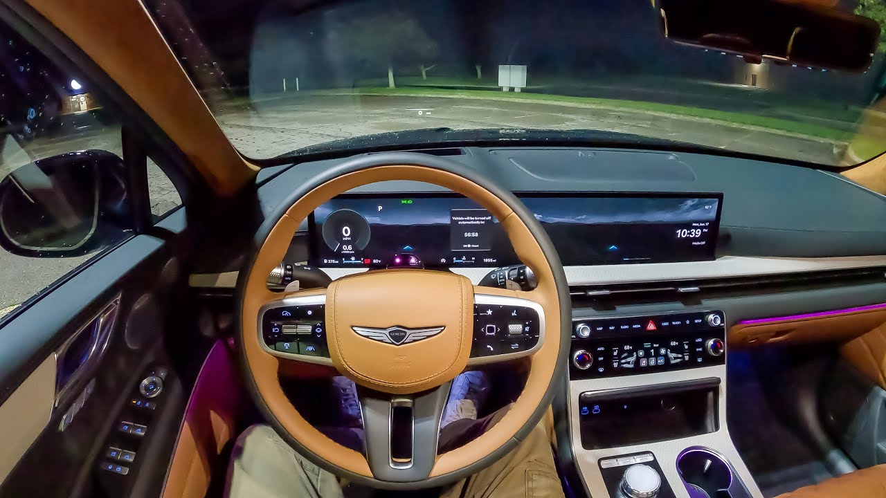 2025 Genesis GV80 3.5T Prestige - POV Rainy Night Drive (Binaural Audio)