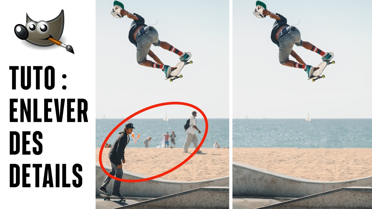 TUTO GIMP : Supprimer des éléments d'une photo SANS PLUGIN et RAPIDEMENT