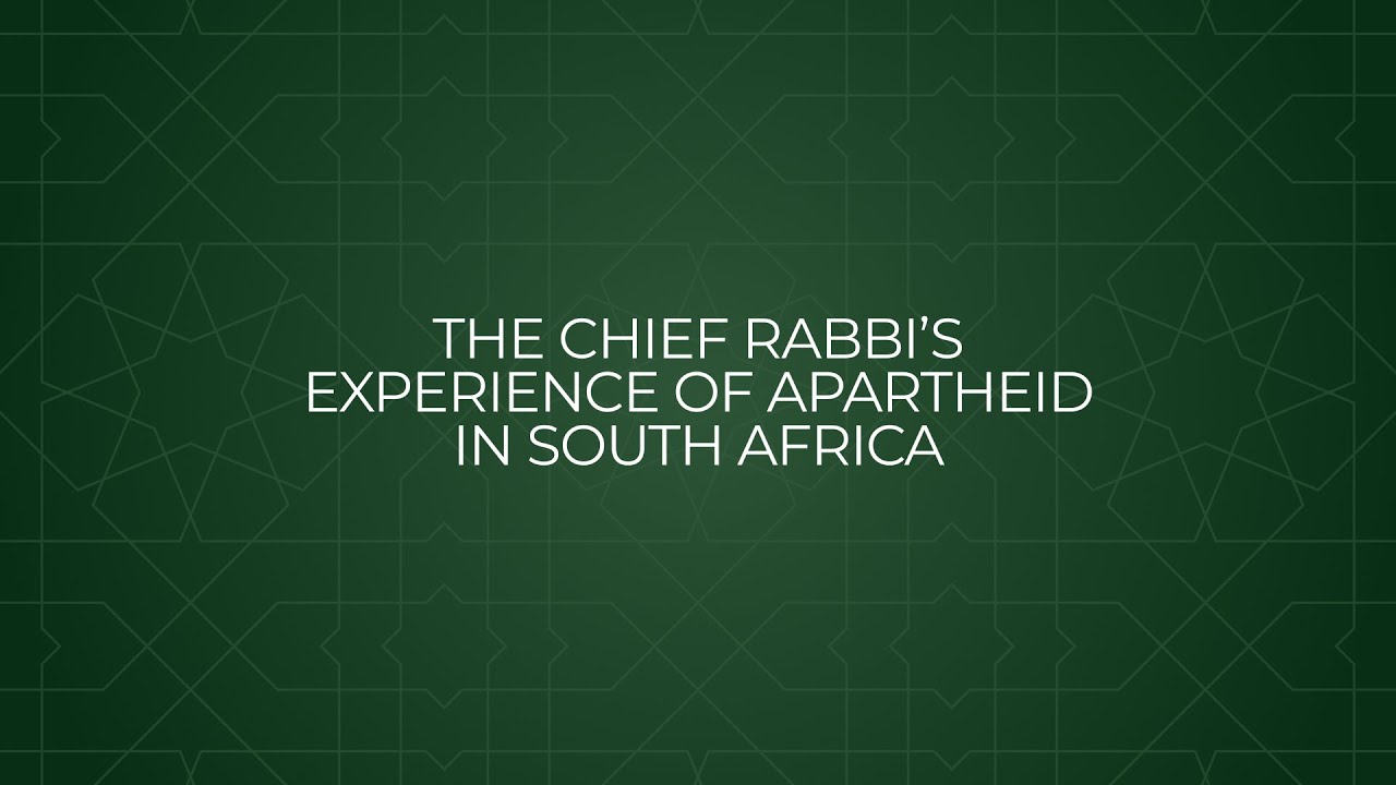 The Chief Rabbi&rsquo;s Experience of Apartheid in South Africa // Ephraim Mirvis