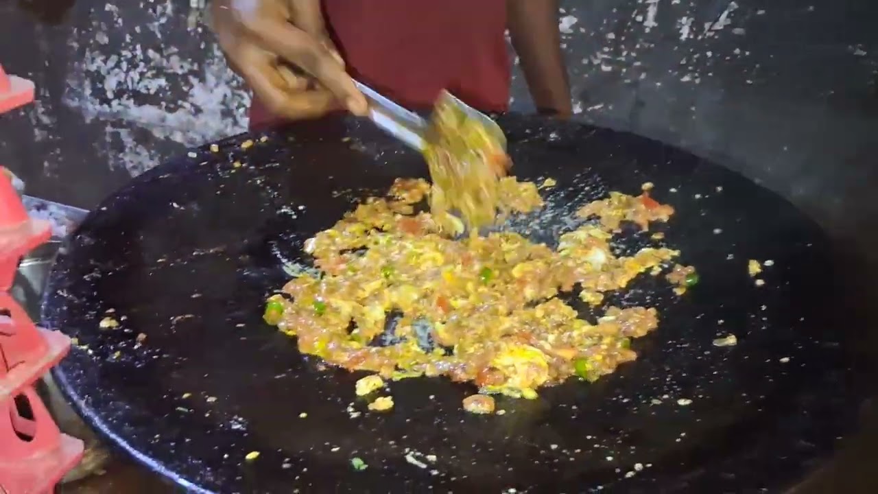 Making of egg bhurji